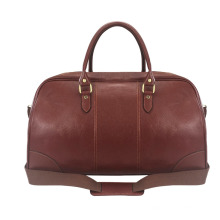 TOURBON unisexe marron en cuir véritable sac de sport de nuit sac de voyage weekender